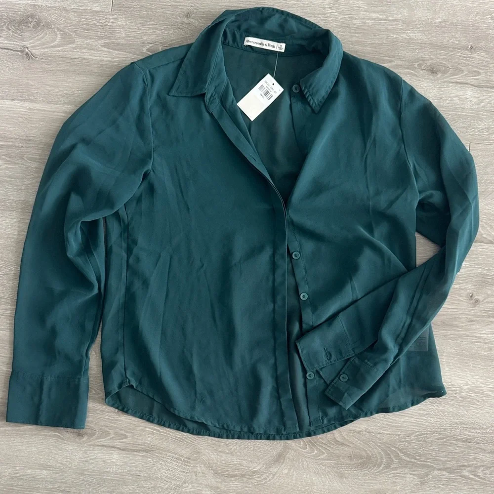 NWT Abercrombie Sheer Blouse - Picture 2 of 5